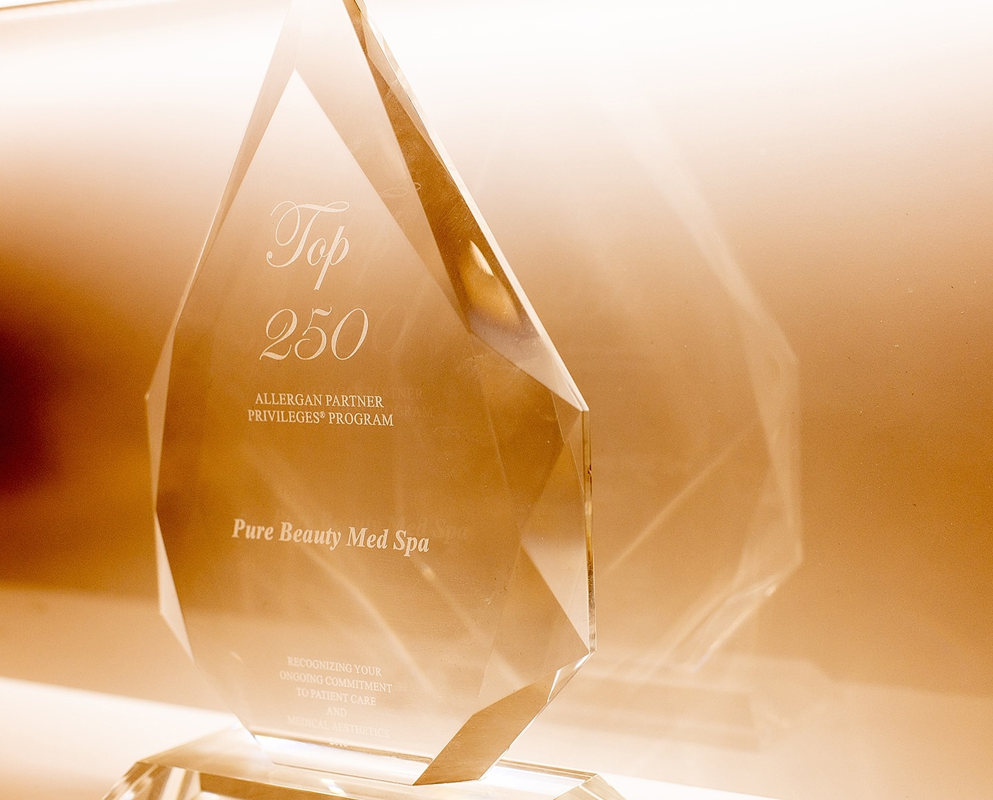 Top 250 award for Pure Beauty Med Spa