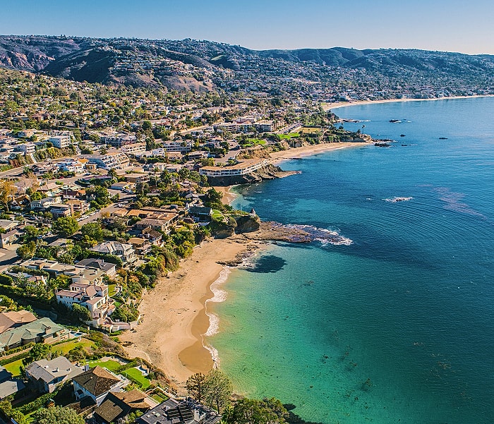 Coastal view of a beachside community.